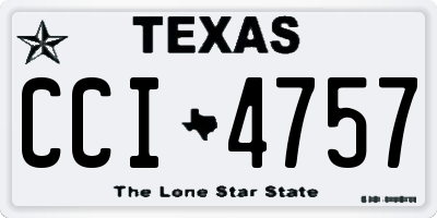 TX license plate CCI4757