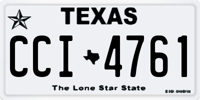 TX license plate CCI4761