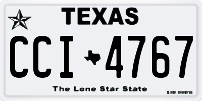 TX license plate CCI4767