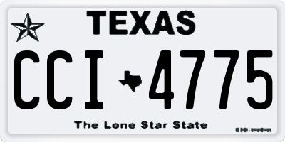TX license plate CCI4775