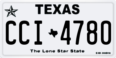 TX license plate CCI4780