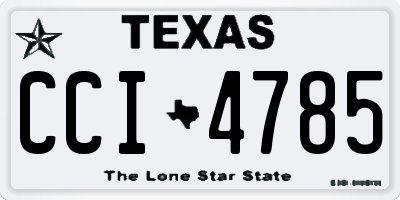 TX license plate CCI4785