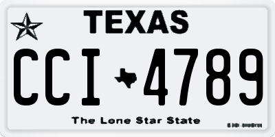 TX license plate CCI4789