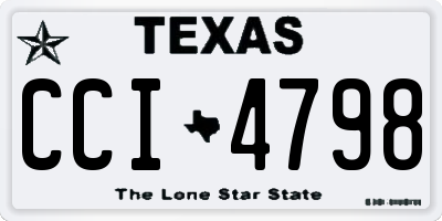 TX license plate CCI4798