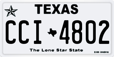 TX license plate CCI4802