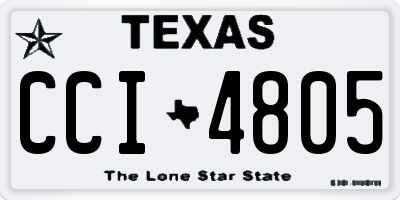 TX license plate CCI4805