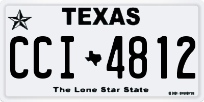 TX license plate CCI4812