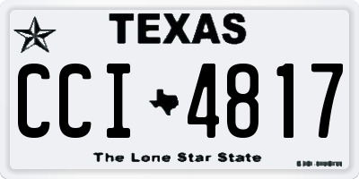 TX license plate CCI4817