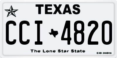 TX license plate CCI4820