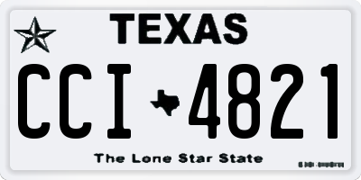 TX license plate CCI4821