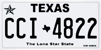 TX license plate CCI4822