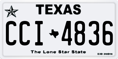 TX license plate CCI4836