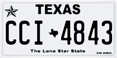 TX license plate CCI4843