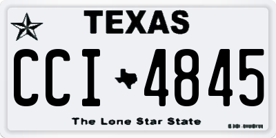 TX license plate CCI4845