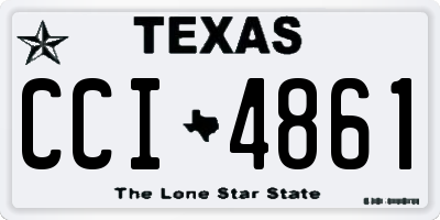 TX license plate CCI4861