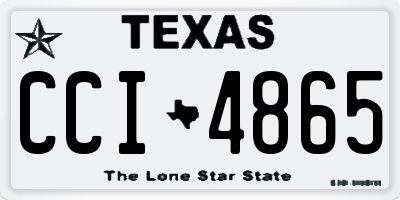 TX license plate CCI4865