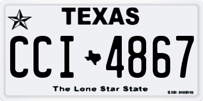 TX license plate CCI4867