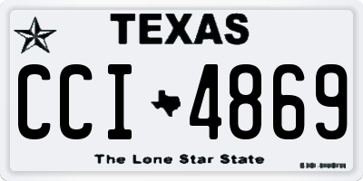 TX license plate CCI4869