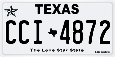 TX license plate CCI4872