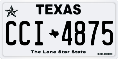 TX license plate CCI4875