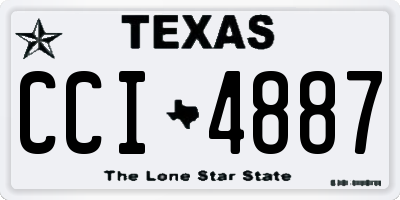 TX license plate CCI4887