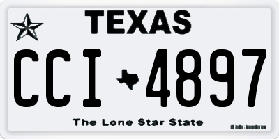 TX license plate CCI4897