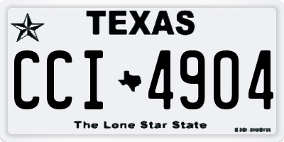 TX license plate CCI4904