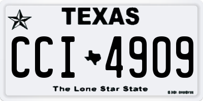 TX license plate CCI4909