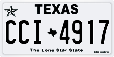 TX license plate CCI4917