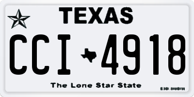 TX license plate CCI4918