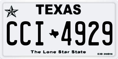 TX license plate CCI4929