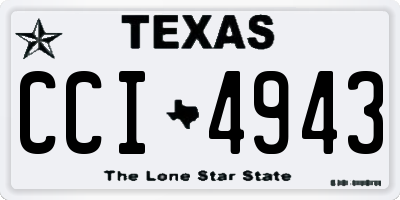 TX license plate CCI4943