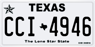 TX license plate CCI4946