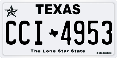TX license plate CCI4953