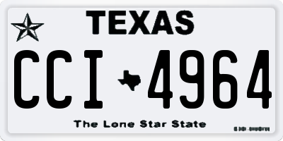 TX license plate CCI4964