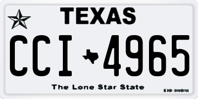 TX license plate CCI4965