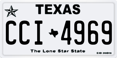 TX license plate CCI4969