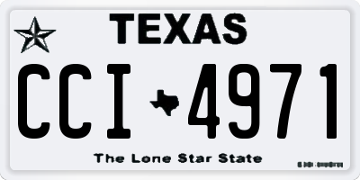 TX license plate CCI4971