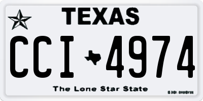 TX license plate CCI4974