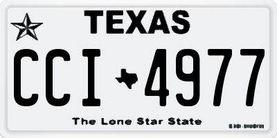 TX license plate CCI4977