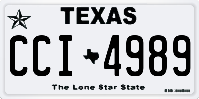 TX license plate CCI4989