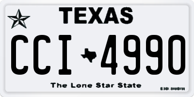 TX license plate CCI4990