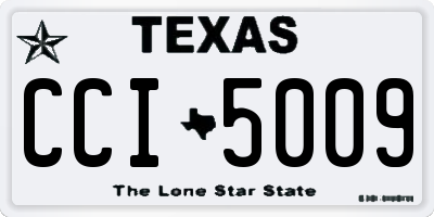 TX license plate CCI5009