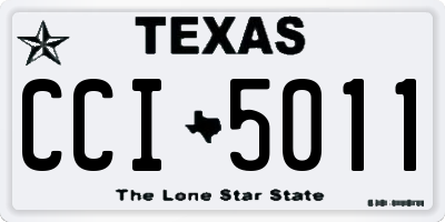TX license plate CCI5011