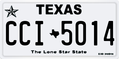 TX license plate CCI5014