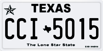 TX license plate CCI5015