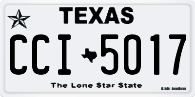 TX license plate CCI5017