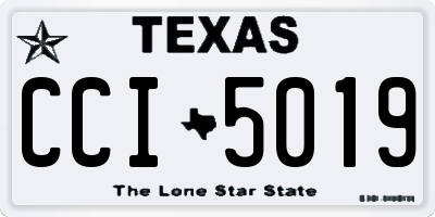 TX license plate CCI5019