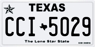 TX license plate CCI5029