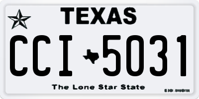 TX license plate CCI5031